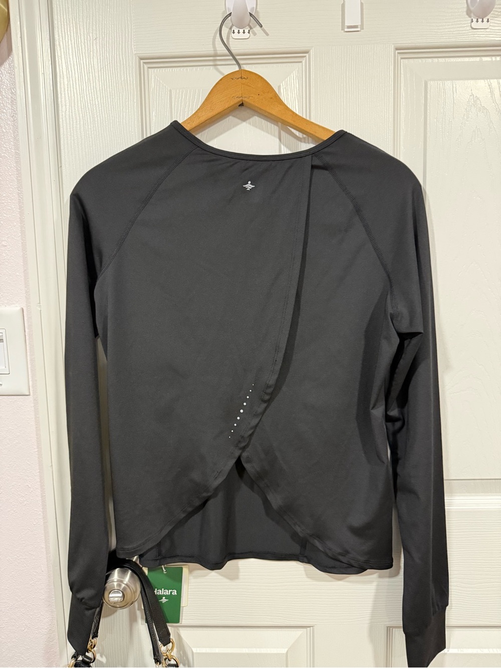 Halara long sleeve open back top
